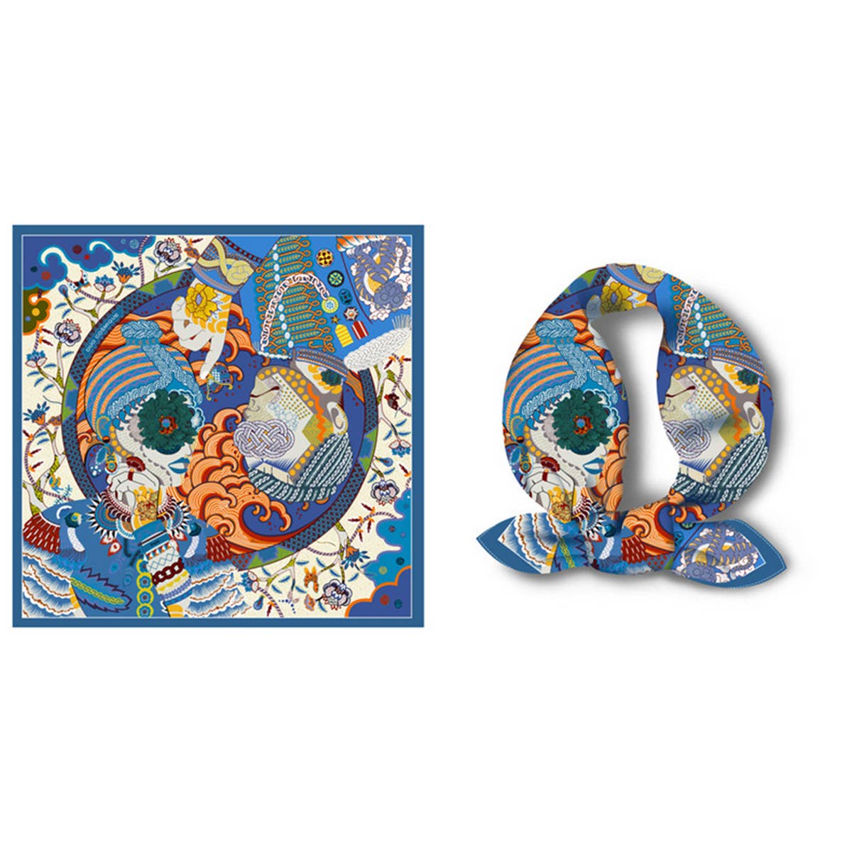 Twilled Satin Mini Scarf ? Hair & Bag Ribbon Wrap