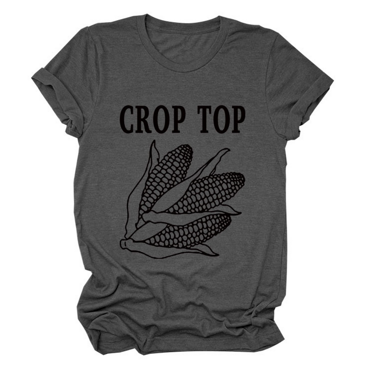 Corn Letter Print Tee ? Women¡¯s Casual T-Shirt