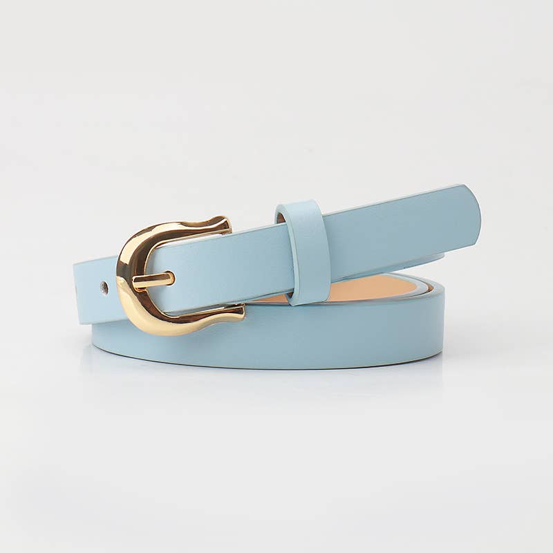 Versatile pink-button flat belt for commuting