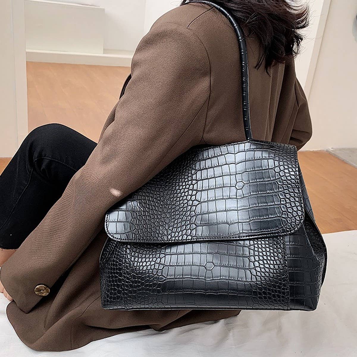 WOMEN LEATHER TOTE BAG SHOULDER BAG_CWAB1385