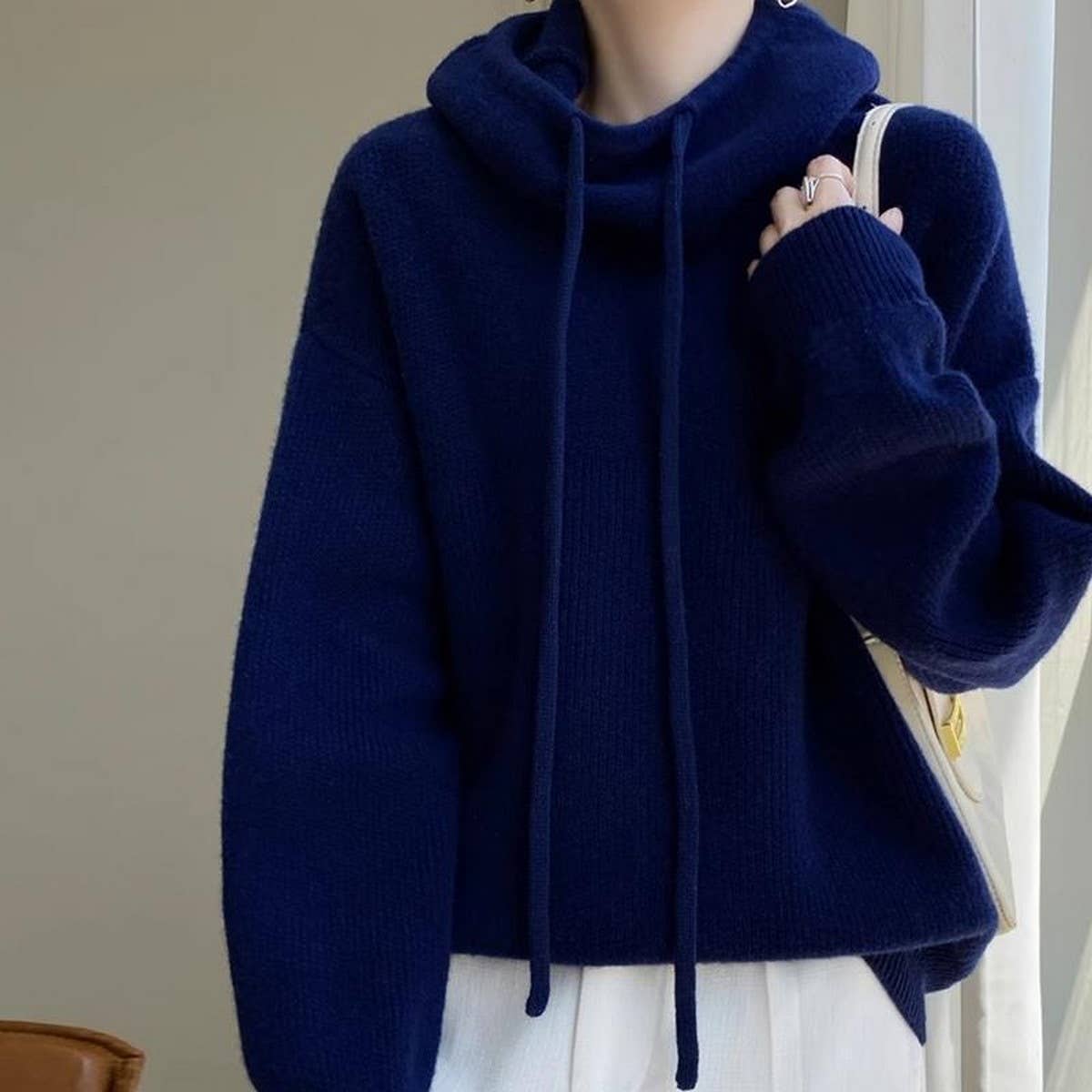 Women's Slouchy Turtleneck Knit Sweater