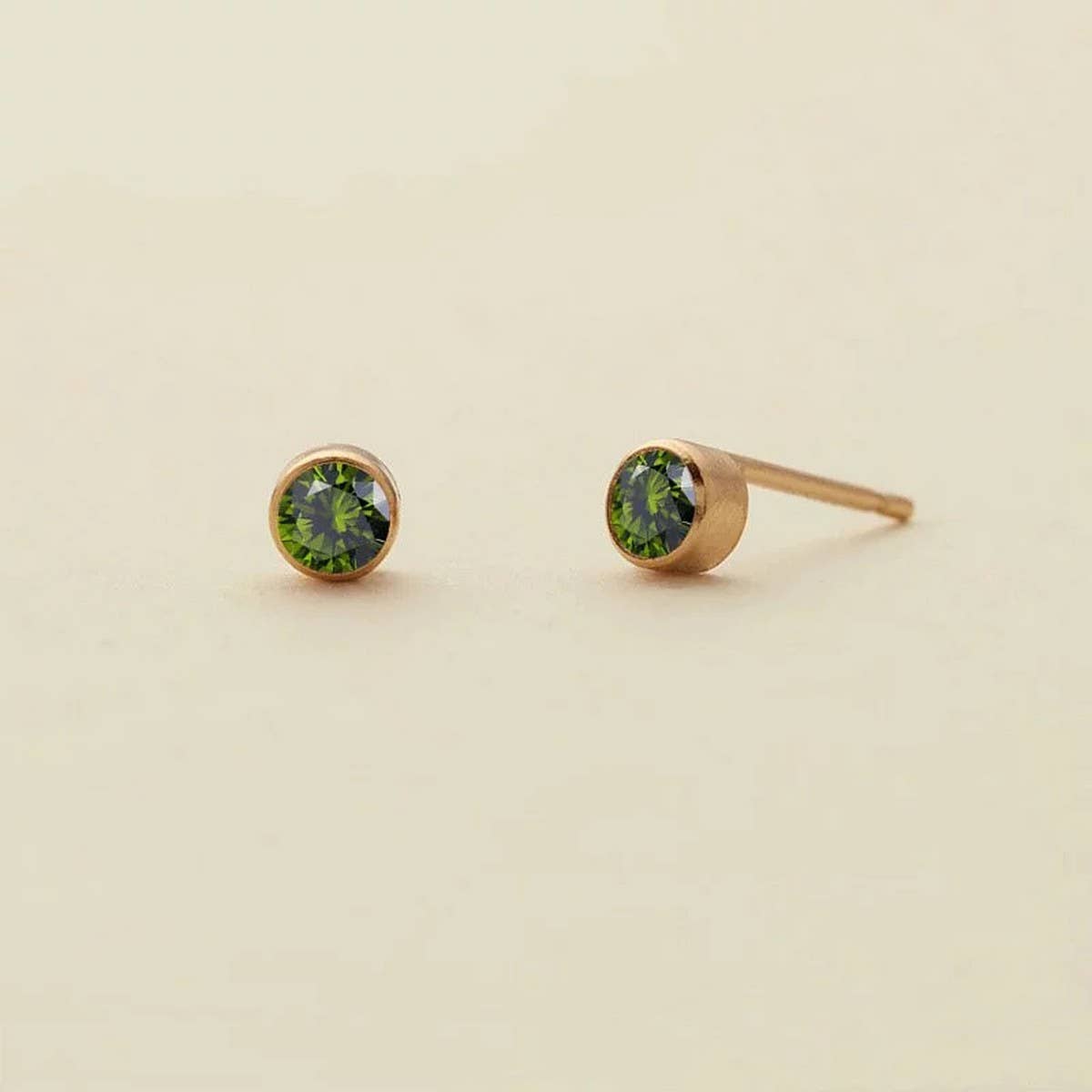 December Simple Colored Zirconia Earrings