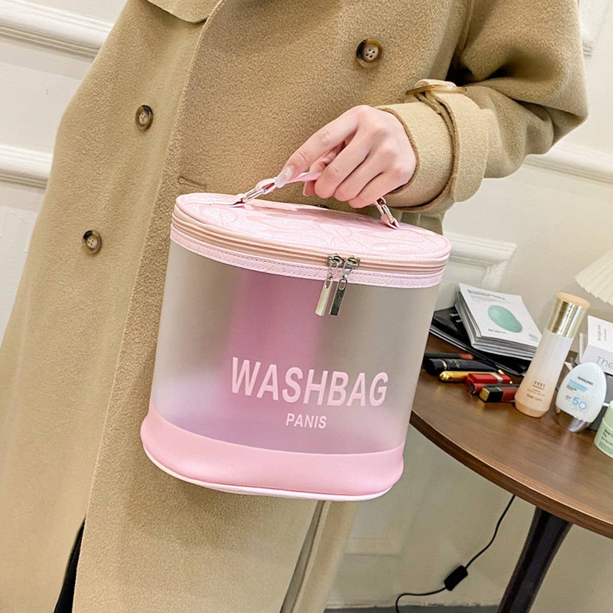 TRANSPARENT PORTABLE LARGE CAPACITY COSMETIC BAG_CWAB4399