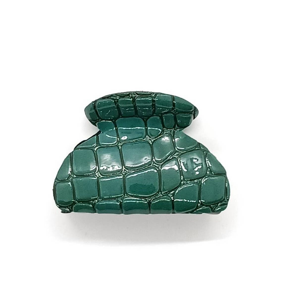 Vintage Glossy Two-Tone Croc PU Hair Claw