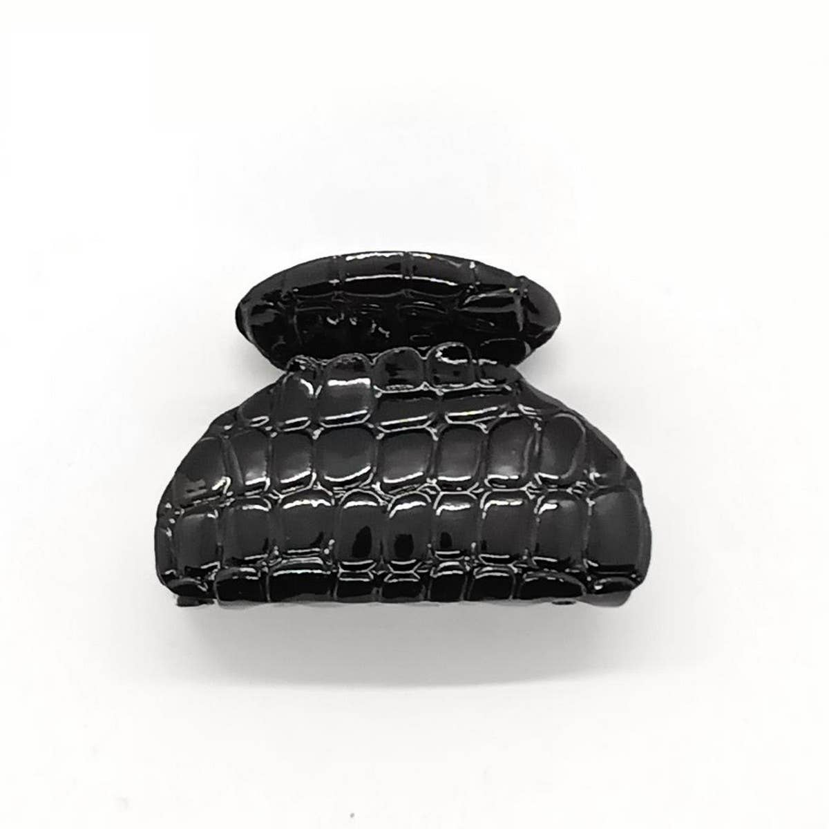 Vintage Glossy Two-Tone Croc PU Hair Claw