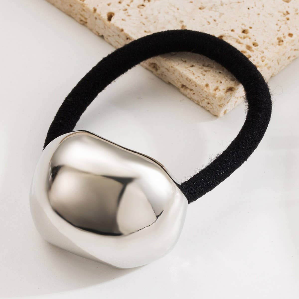 Minimalist Irregular Metal Elastic Hair Tie