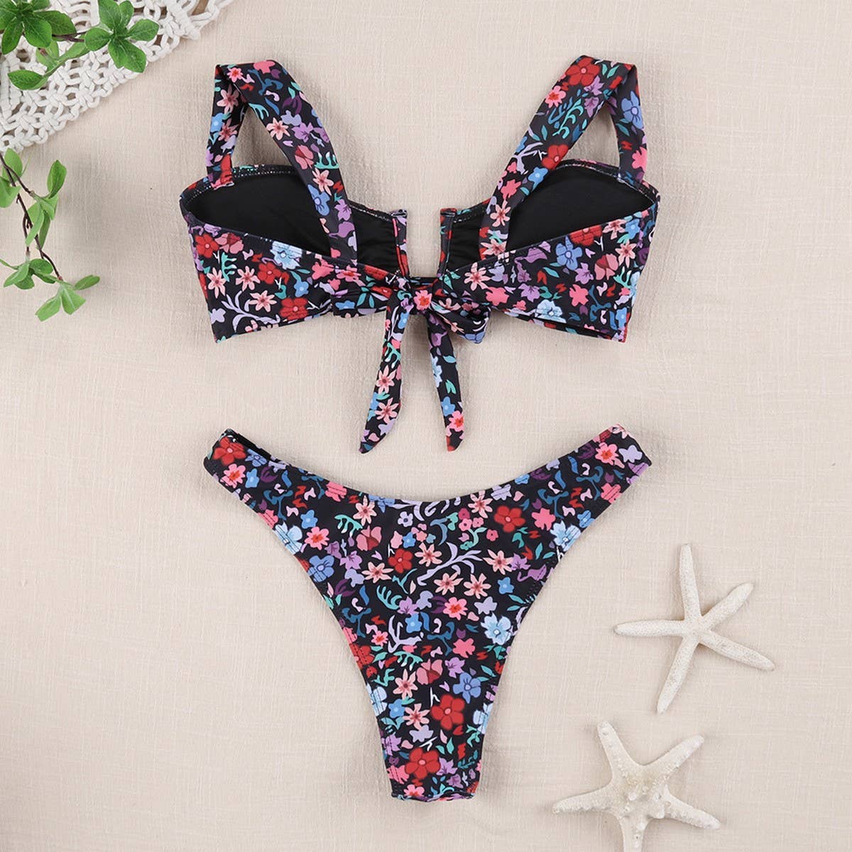 Women's Backless Bikini - Sexy Multi-Color Swimwear