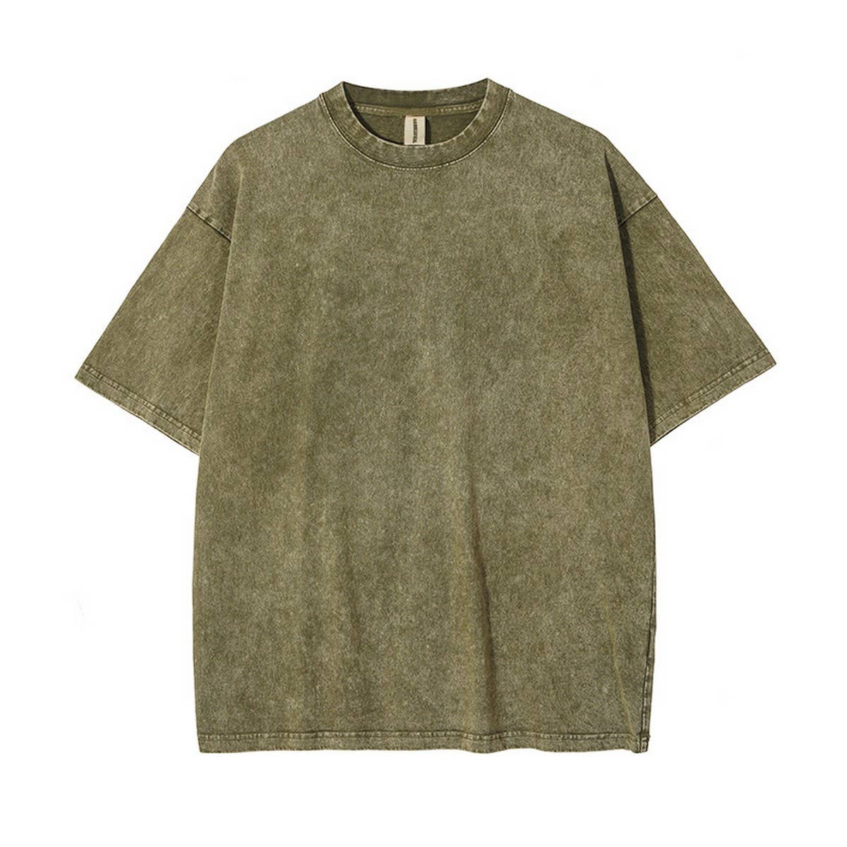 250g Vintage Washed Wax-Dyed Cotton T-Shirt – Custom Logo