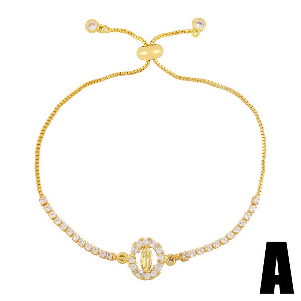 DEVIL'S EYE BUTTERFLY PLATED 18K GOLD BRACELET