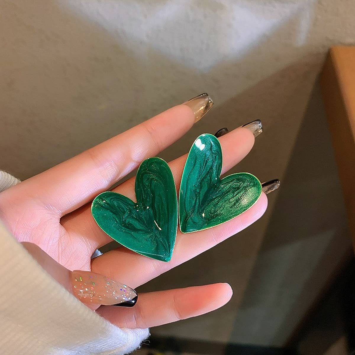 TEMPERAMENT DRIPPING OIL CANDY COLOR EARRINGS