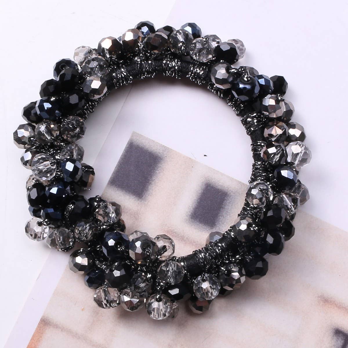 Chic Pearl Crystal Hair Tie Elegant Bun Ponytail