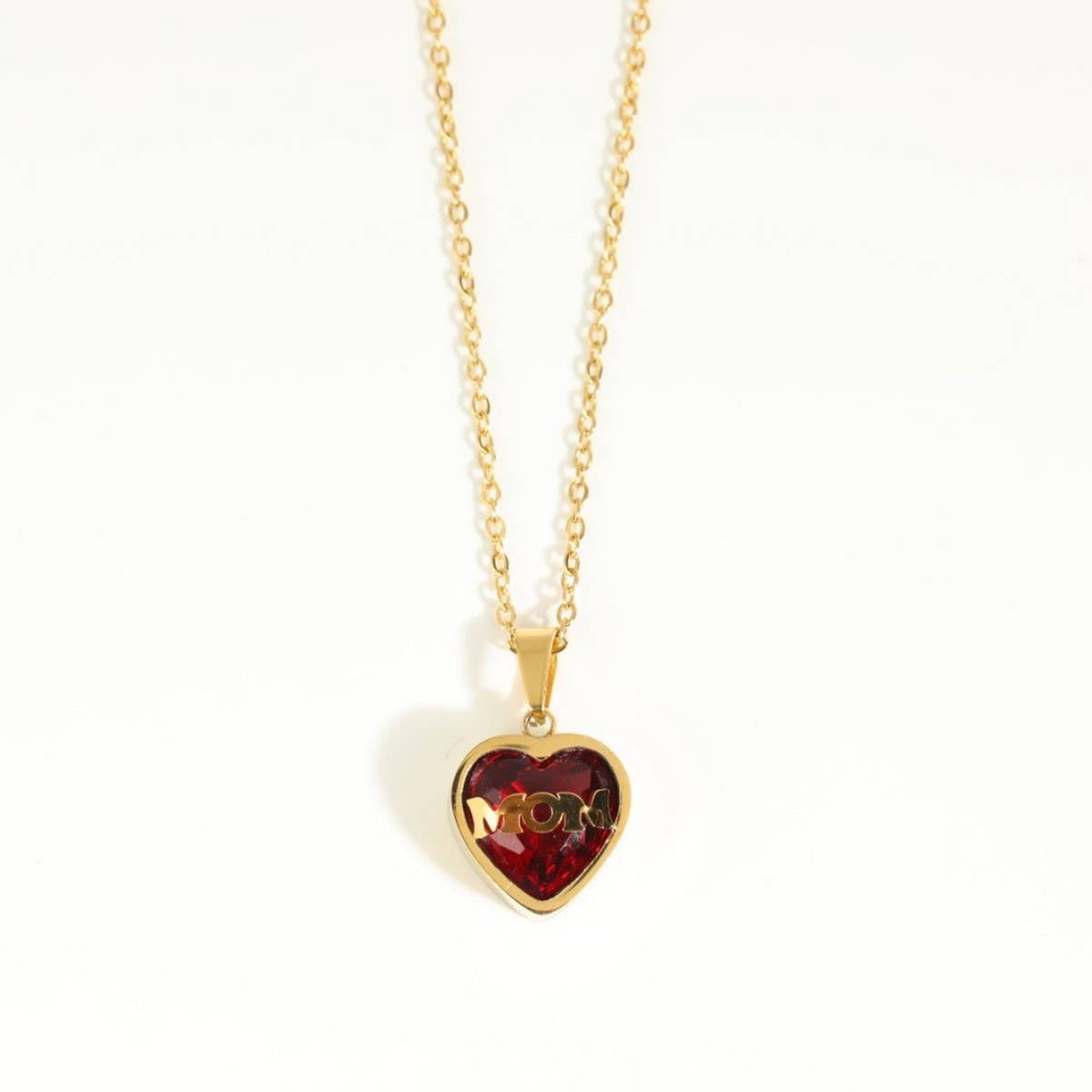 STAINLESS STEEL DECEMBER ZIRCON NECKLACE_CWMM3821