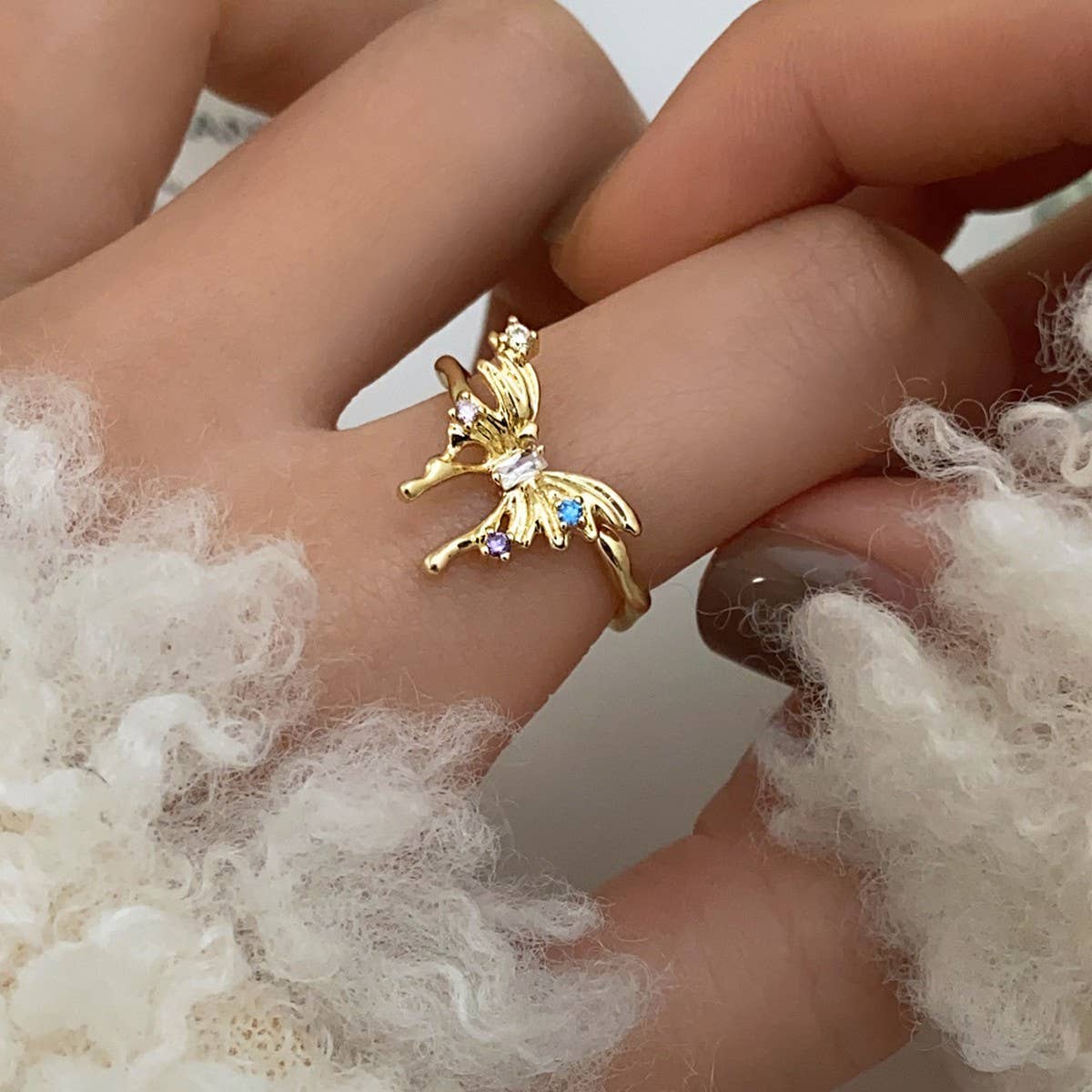 IRREGULAR EXQUISITE BUTTERFLY OPEN RING FOR WOMEN