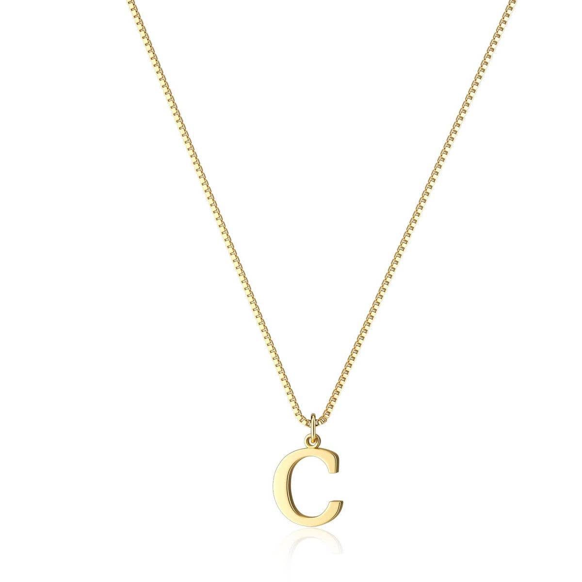 Simple and fashionable glossy 26-letter necklace