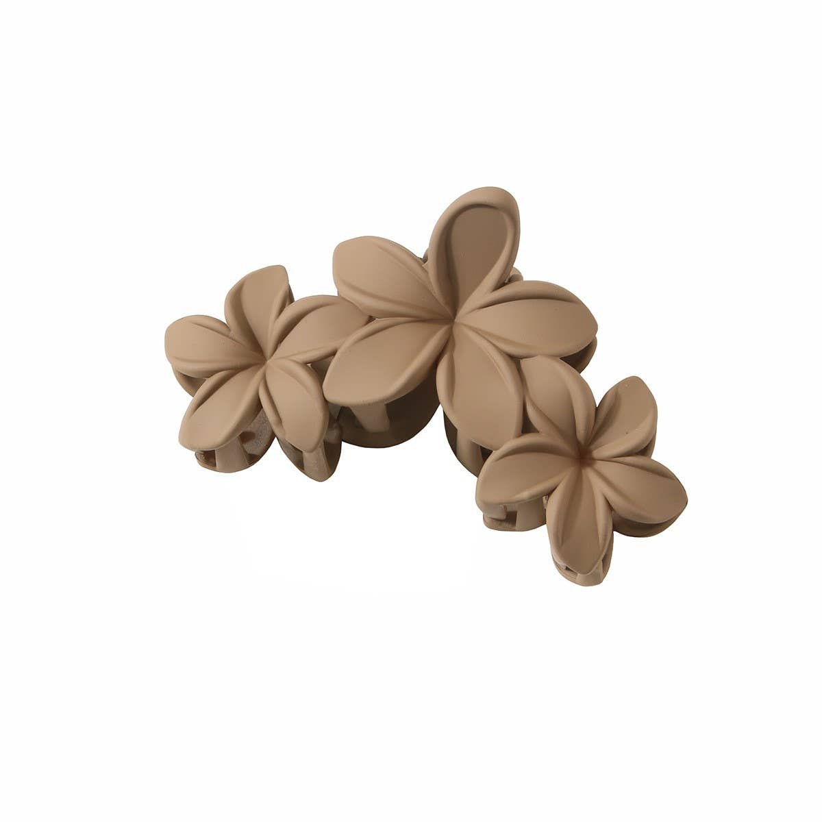 3-Flower Matte Petal Hair Claw ??Vintage & Elegant_CWMM4989