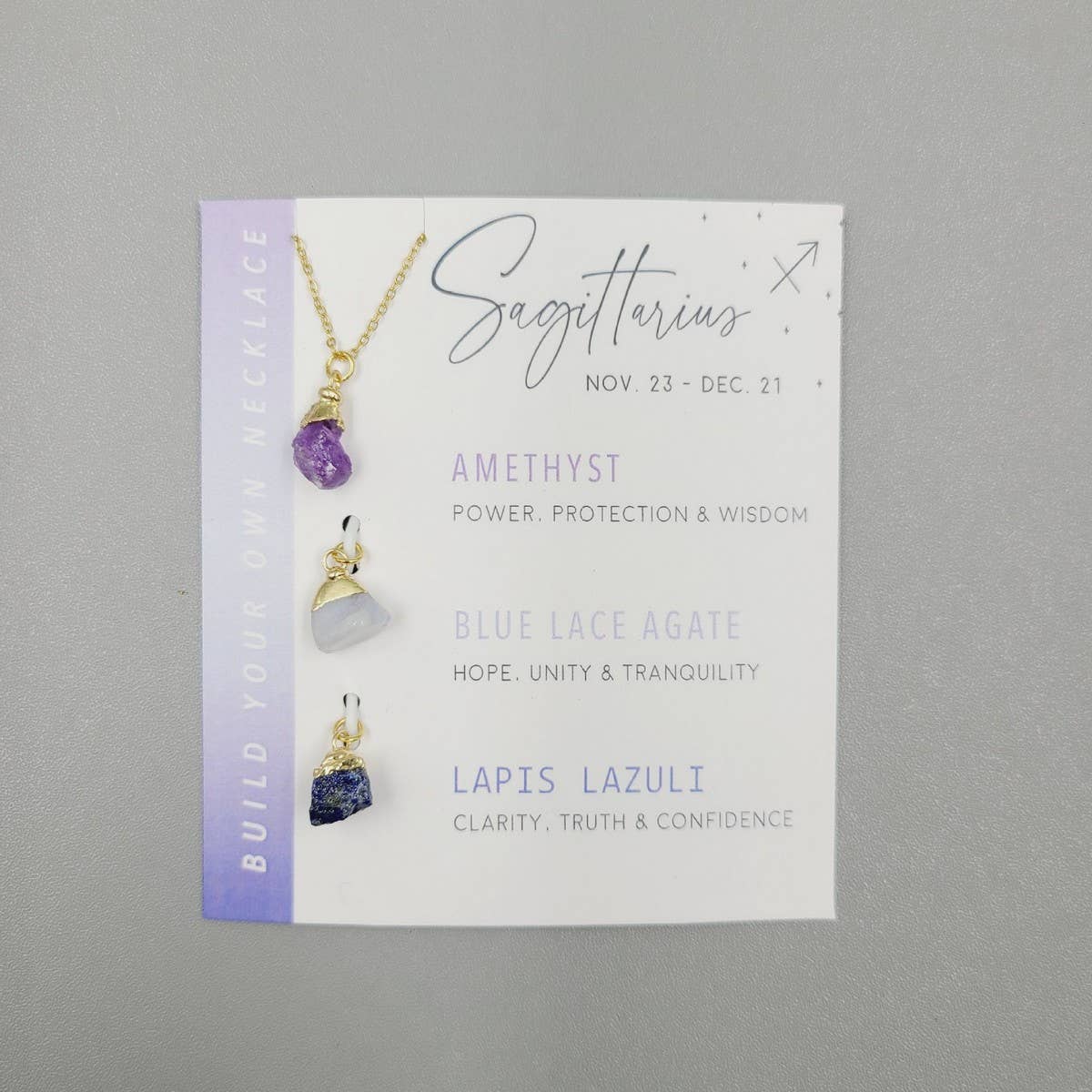 TWELVE CONSTELLATIONS NATURAL STONE NECKLACE