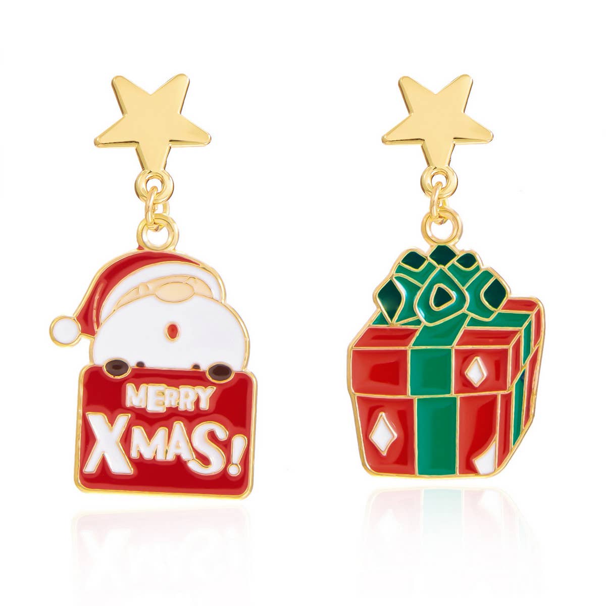 NEW CHRISTMAS BELL ASYMMETRICAL EARRINGS