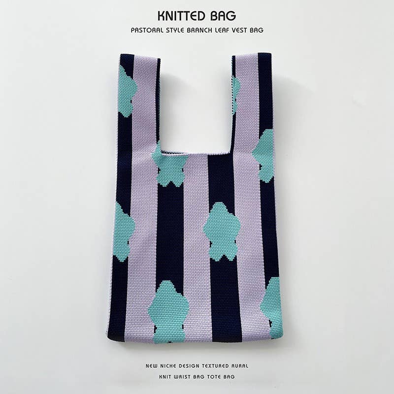 Flower series versatile knitted bag