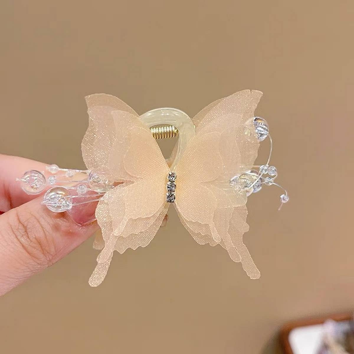 Sweet Rhinestone Butterfly Mini Claw, Sparkly Clip