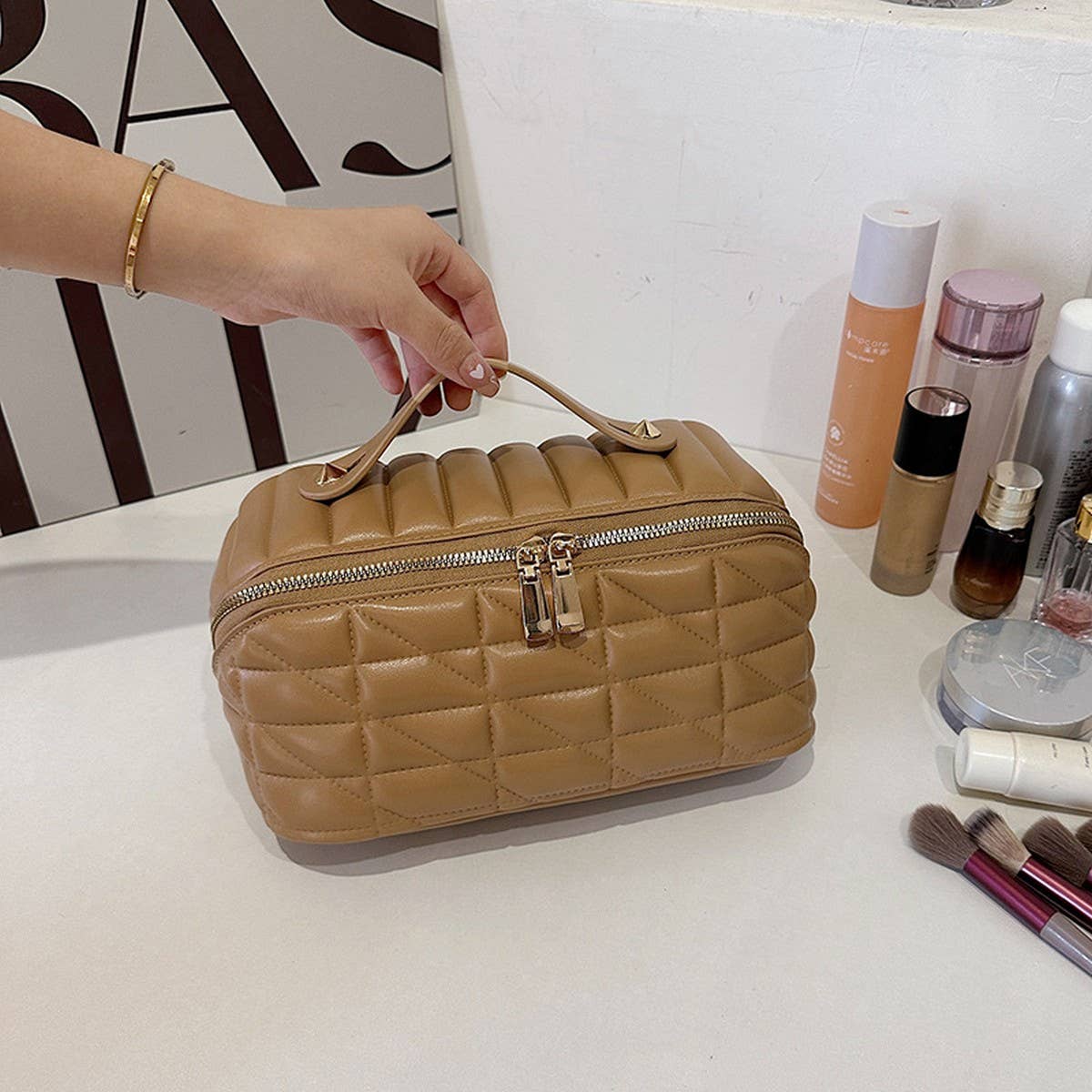 NEW PU DIAMOND-SHAPED HIGH-GRADE COSMETIC BAG_CWAB4439