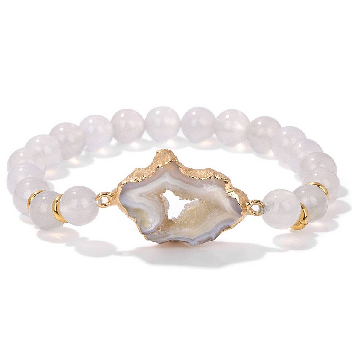 CWAJE4302_NEW FASHION AGATE BEAD COUPLE BRACELET