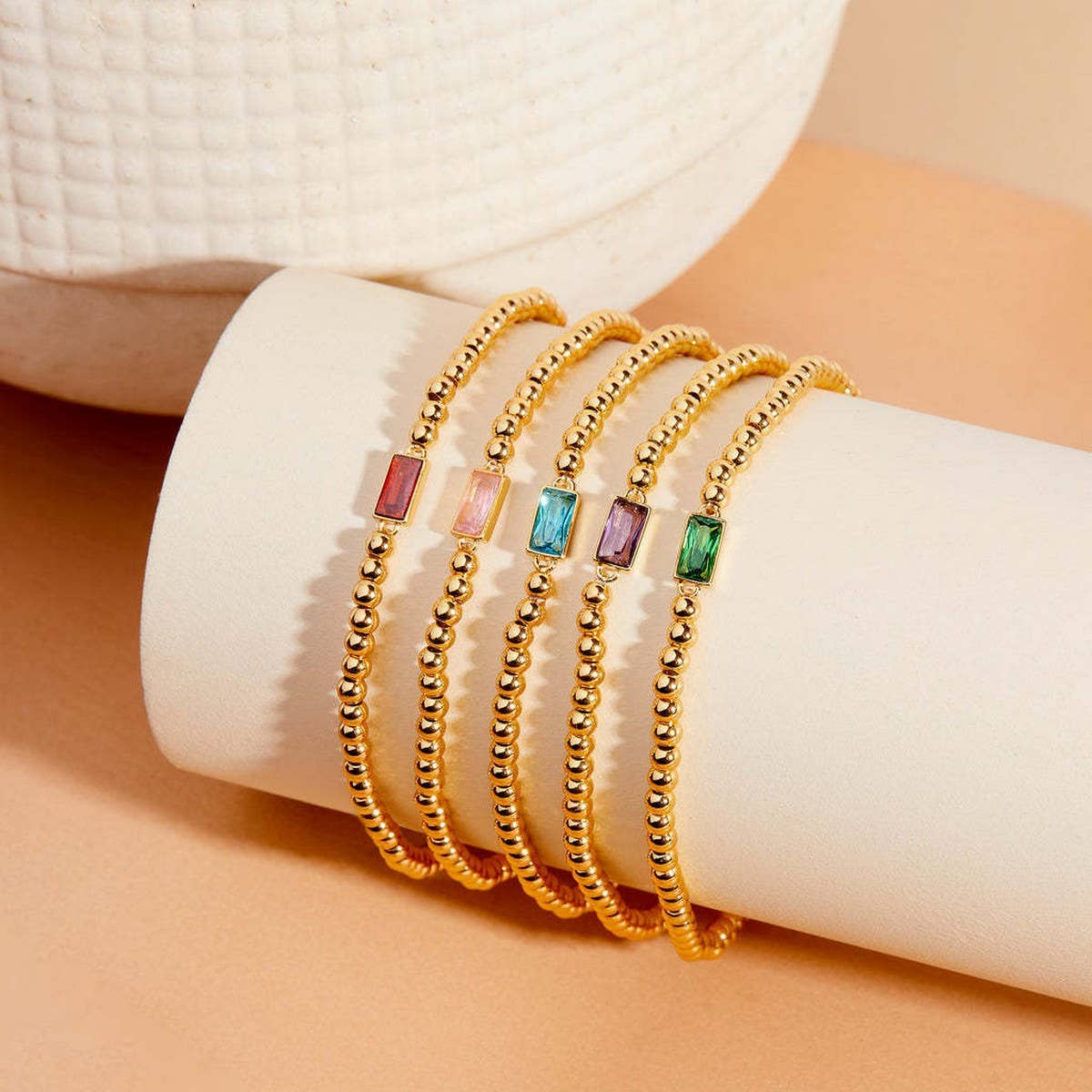 Simple December birthstone bracelet for women_CWMM5546
