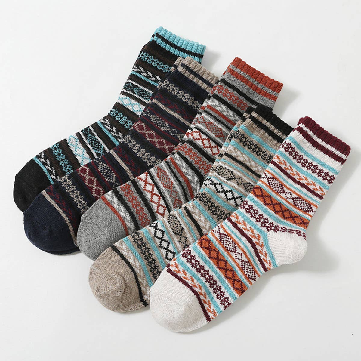 5 PAIRS OF MEN WINTER THICK WARM MID-TUBE SOCKS_CWMS0685