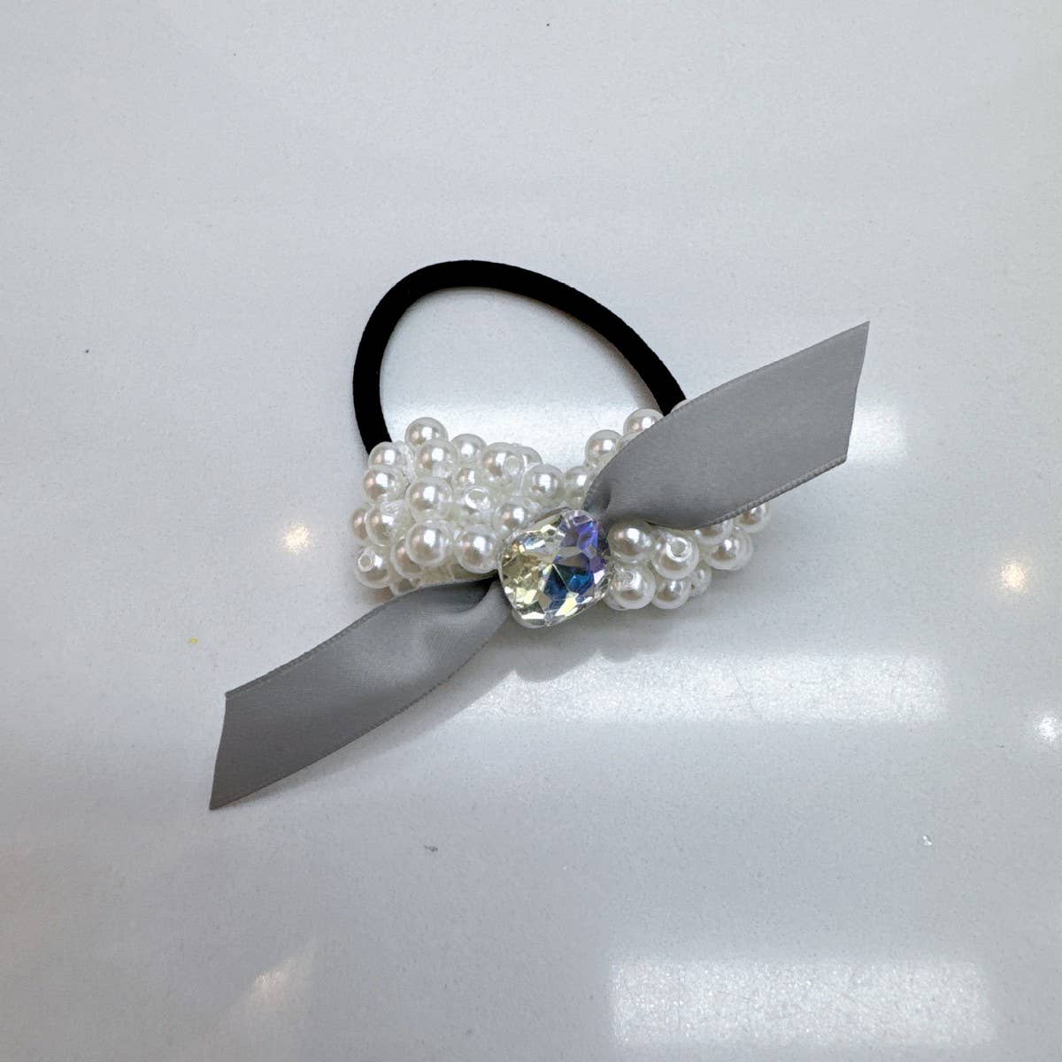 Braided Pearl Hair Tie New Elastic Hair Band_CWAHA6882