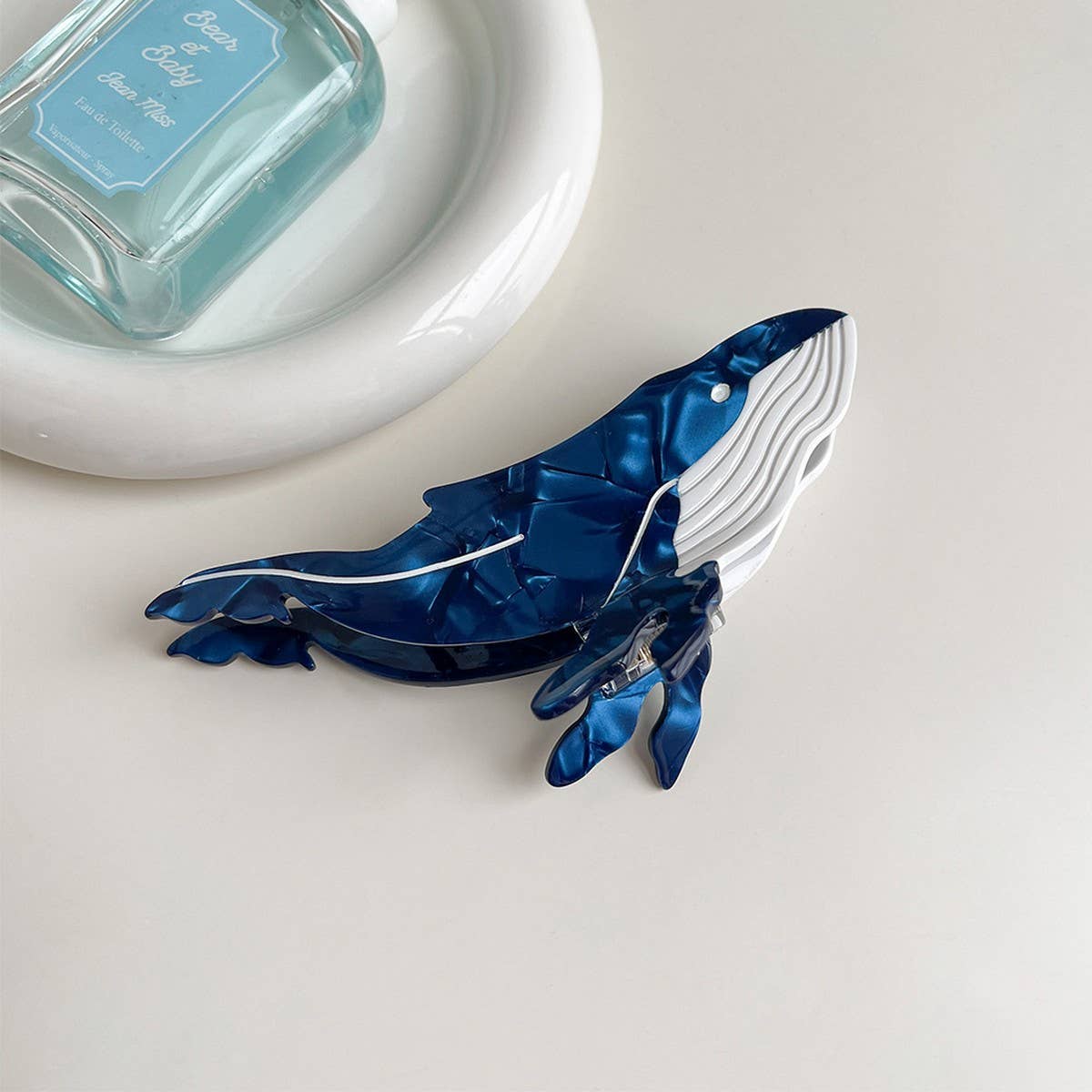 Deep Blue Whale Hair Claw ? Ocean Style Clip