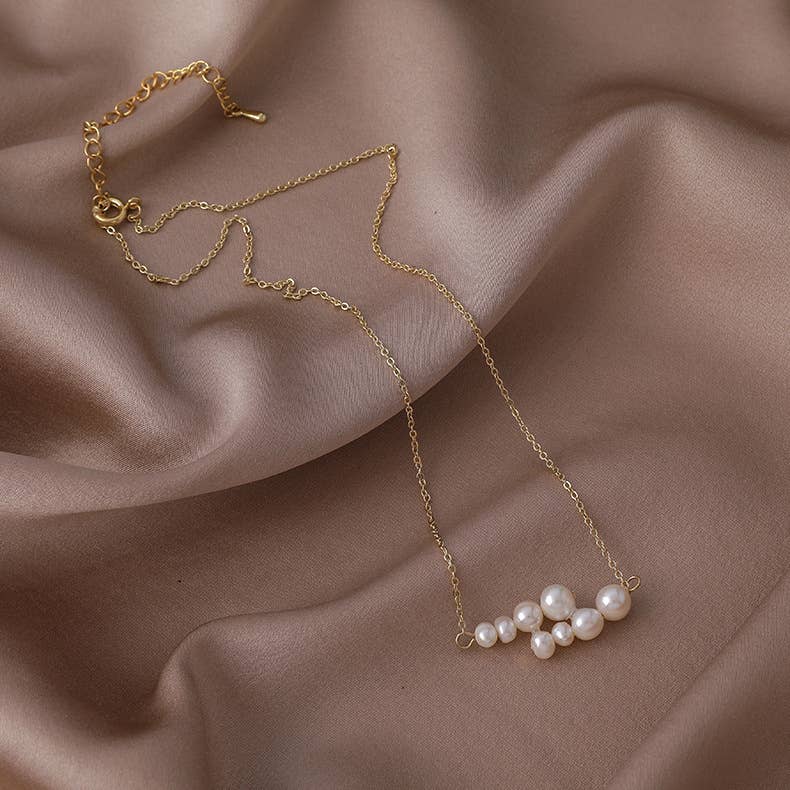 Baroque irregular retro freshwater pearl necklace