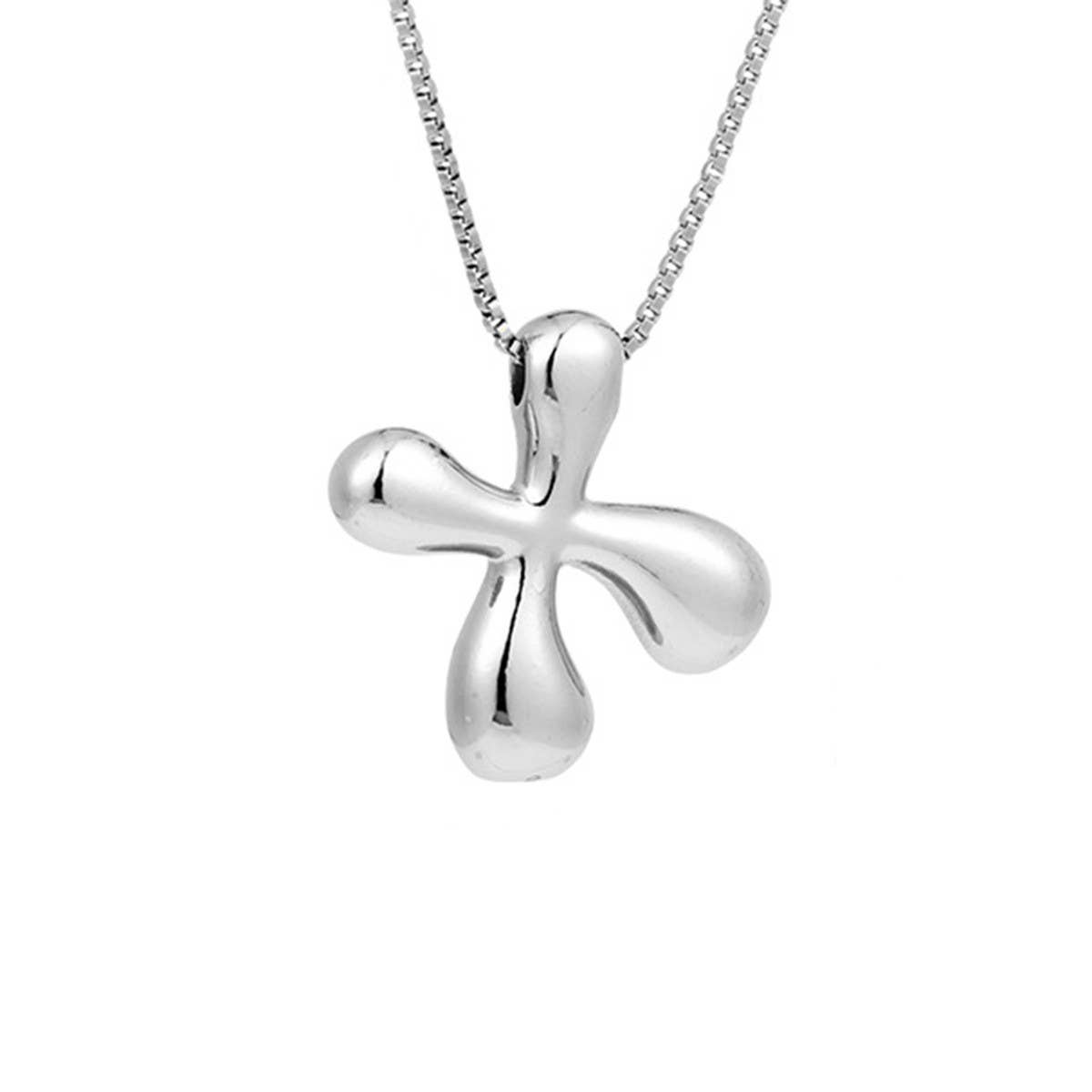Hip Hop 26 Letters Pendant Necklace - Silver Chain