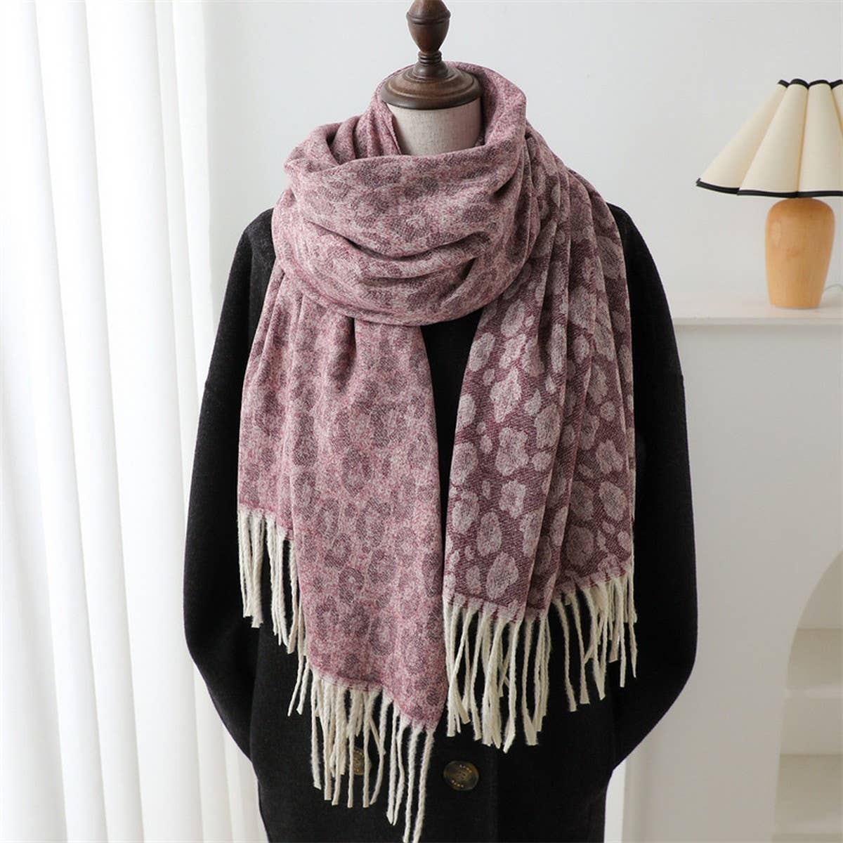 Stylish Leopard Tassel Scarf Women??¢s Winter_CWASC2758