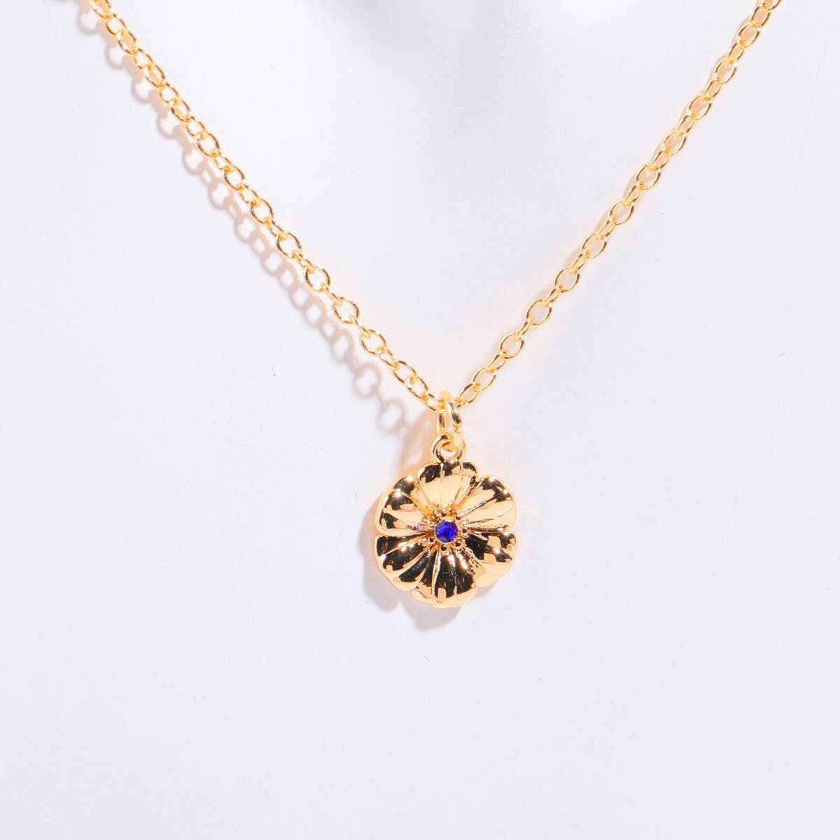 December birth flower pendant 3D necklace