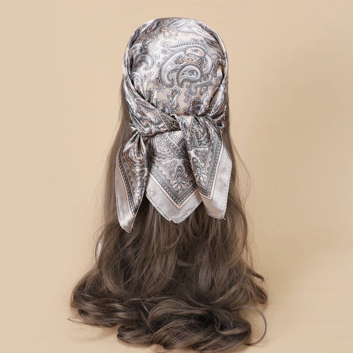 NEW RETRO SUN PROTECTION SILK SCARF HEADBAND
