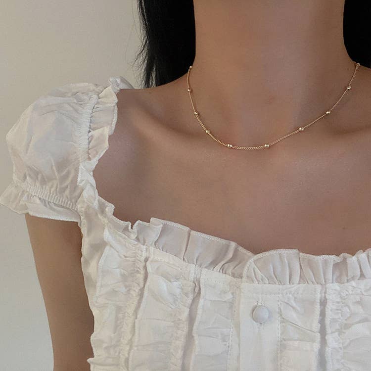 French retro freshwater pearl series necklace