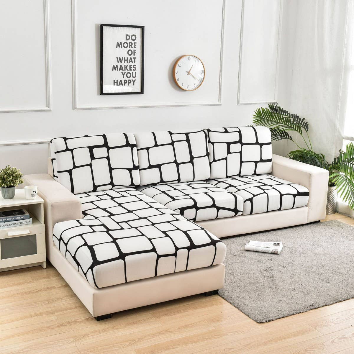 Stretch Printed Sofa Cover, Full Wrap Design_CWMM8308