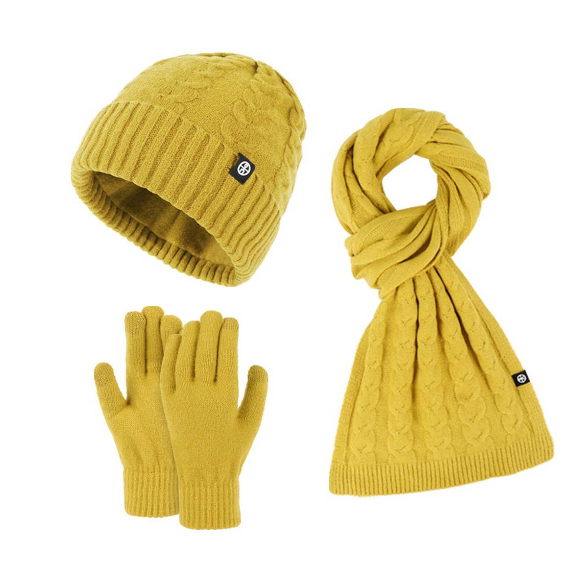 WINTER OUTDOOR WARM KNITTED THREE-PIECE SUIT