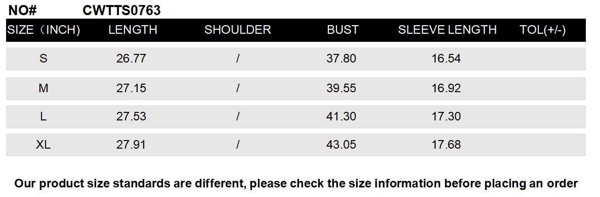 CWTTS0763_3/4 Sleeve Ruffle Detailed V-Neck Blouse