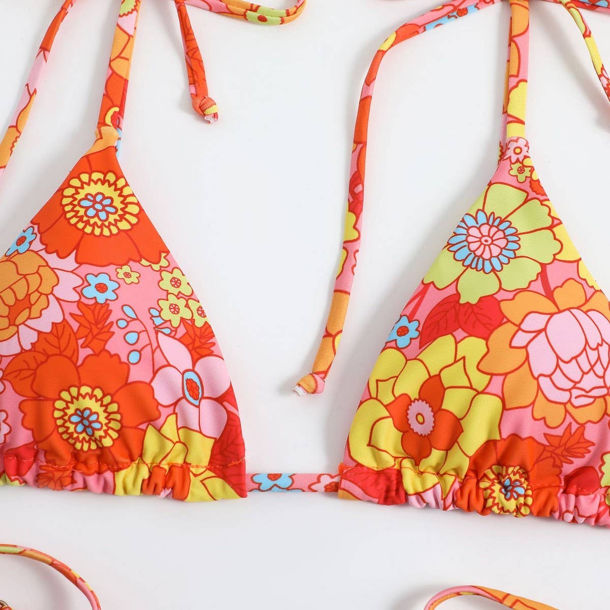 Floral Leopard Print Bikini,Summer Swimwear