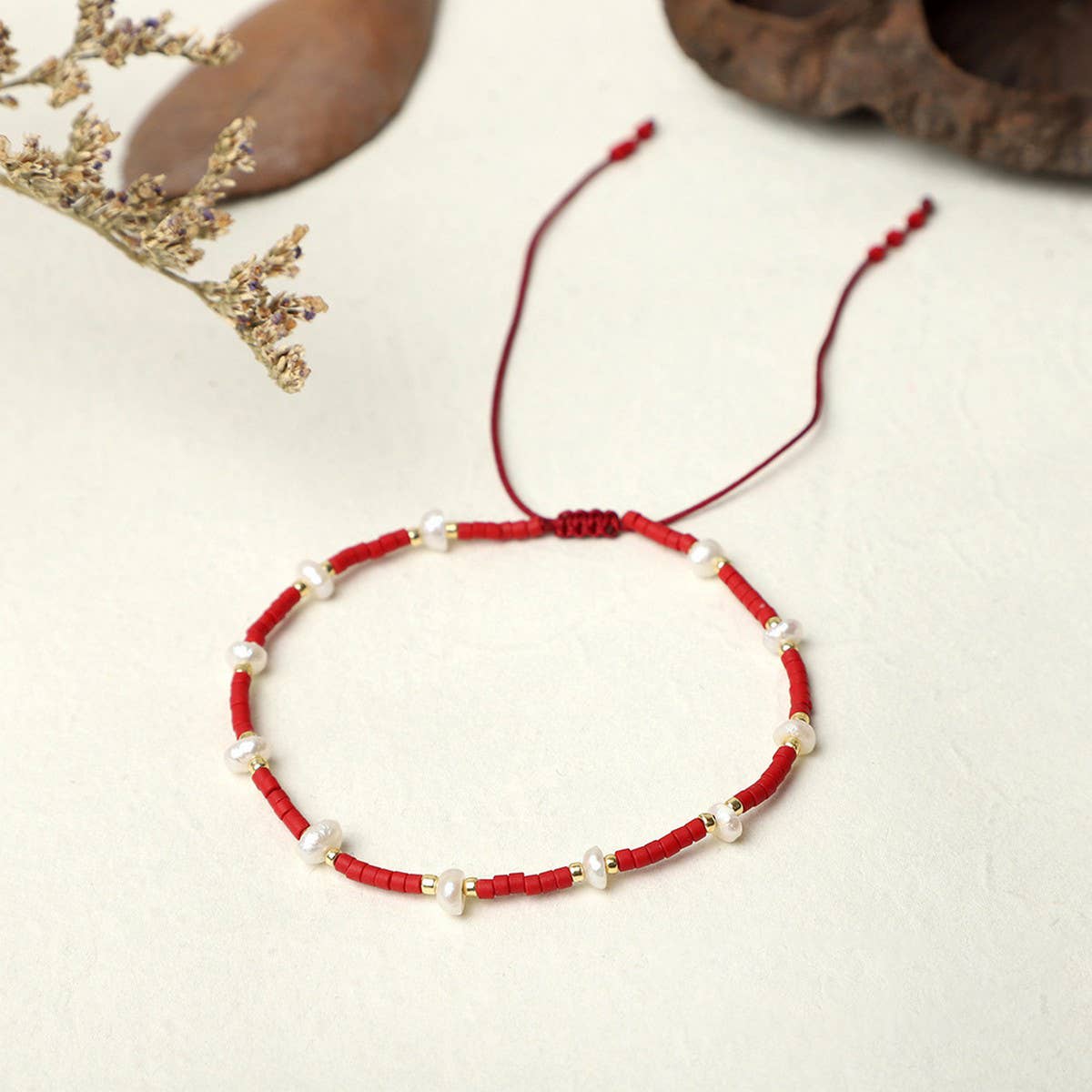 CWAJE4557_HAND-WOVEN FRESHWATER PEARL BRACELET