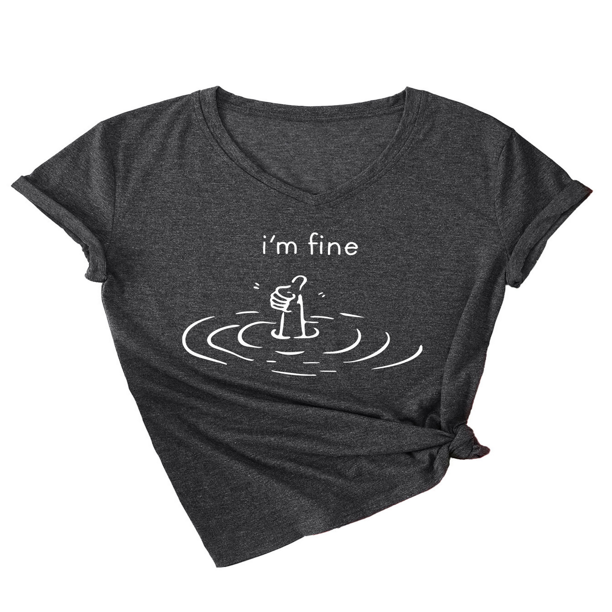Casual Tee for Women ?œI?™m Fine??Statement Top_CWTTS1485