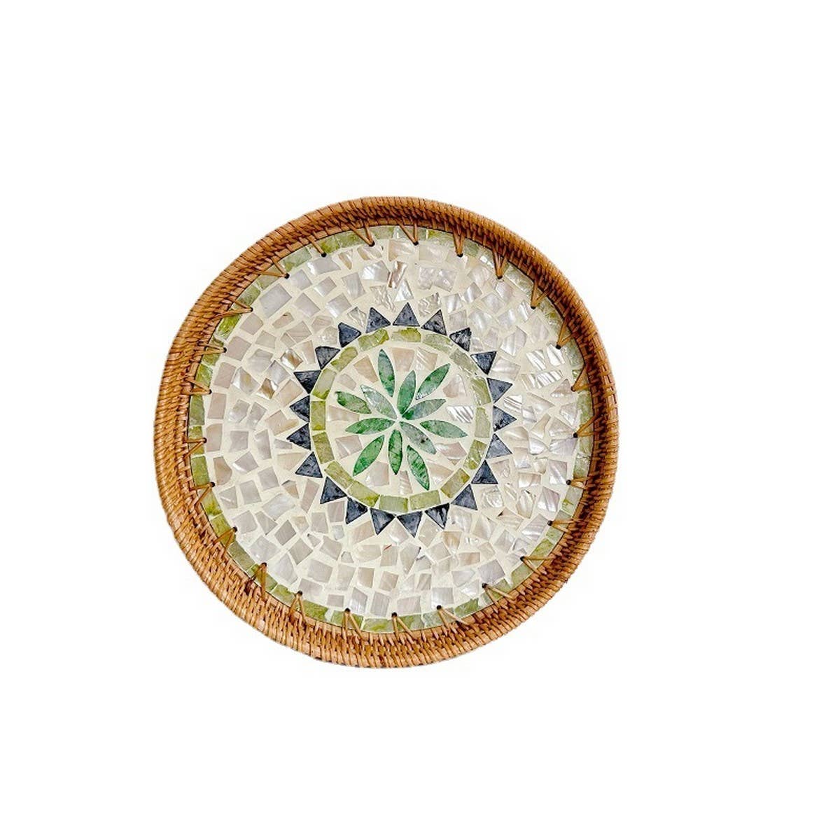 RATTAN SHELL STORAGE BASKET TRAY 2-PIECE SET_CWMM4540