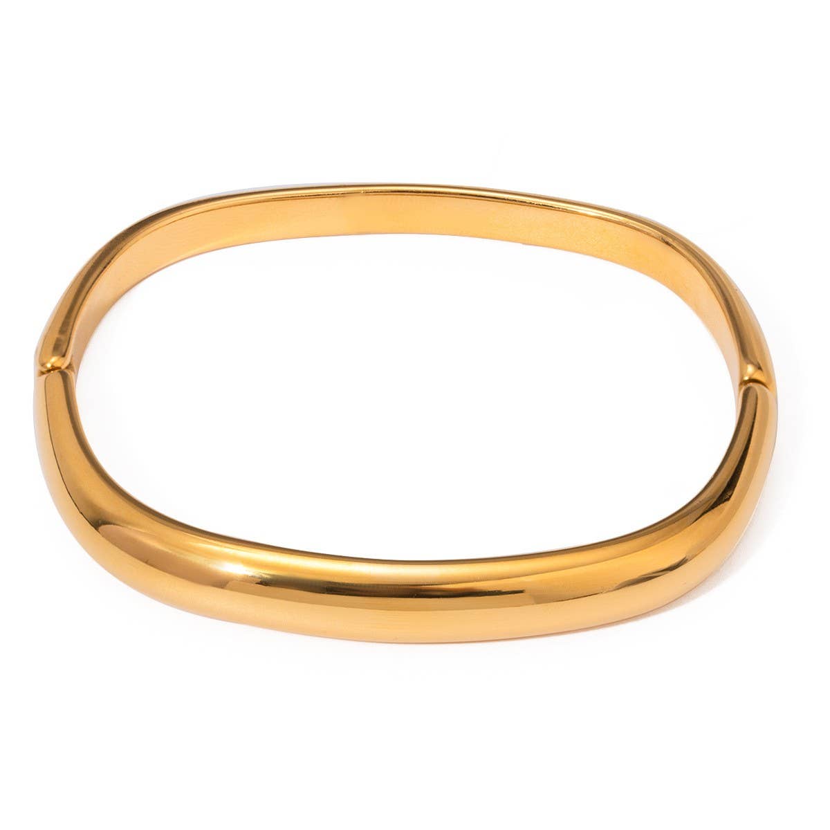 Minimalist Irregular Square Clasp Cuff Bracelet