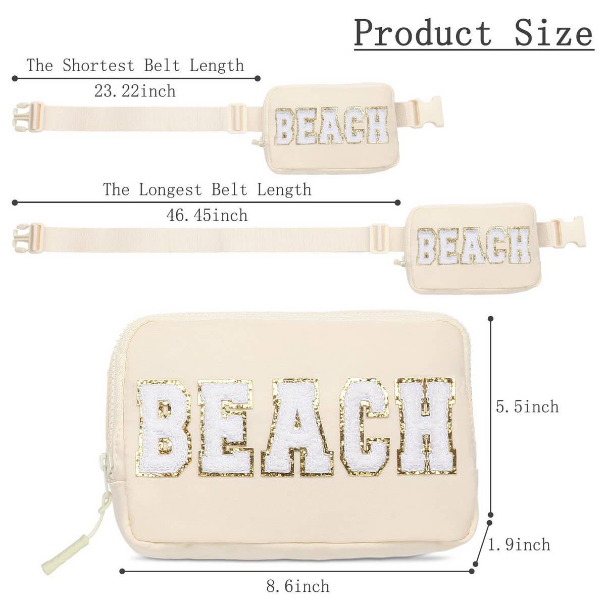 Nylon Bride Belt Bag ??Adjustable Sling for Travel_CUAB0282