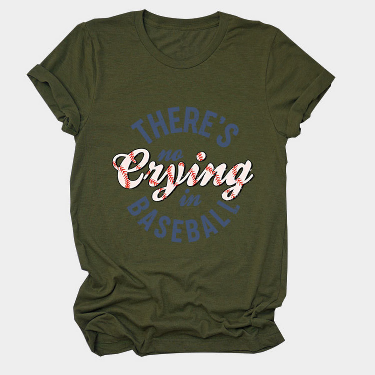 Women?™s ?œNo Crying in Baseball??Graphic Teep_CWTTSL0481