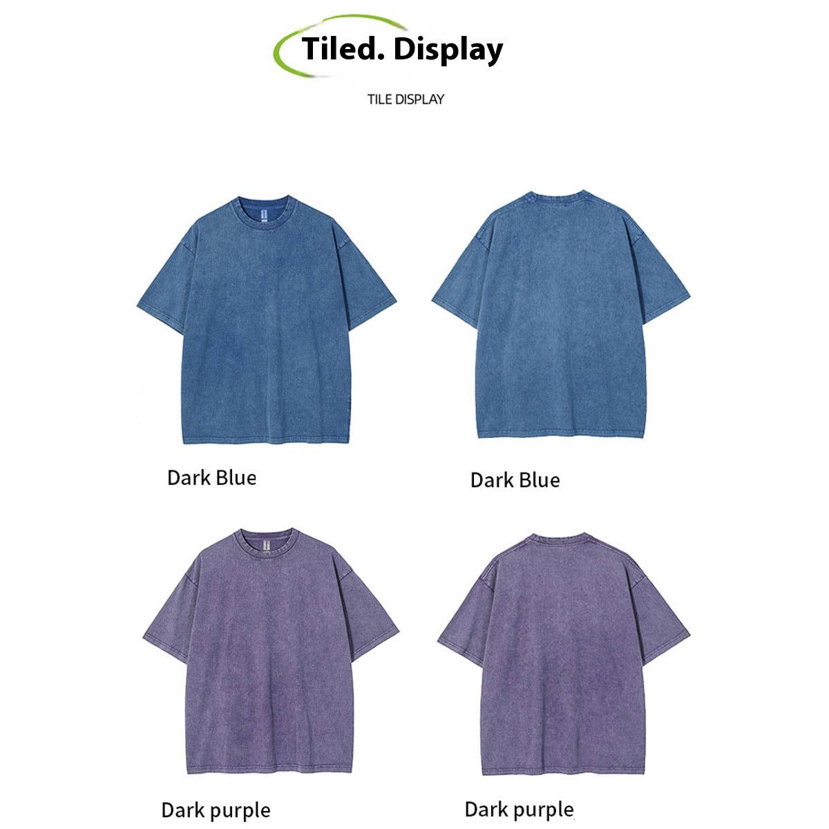 250g Vintage Washed Wax-Dyed Cotton T-Shirt – Custom Logo