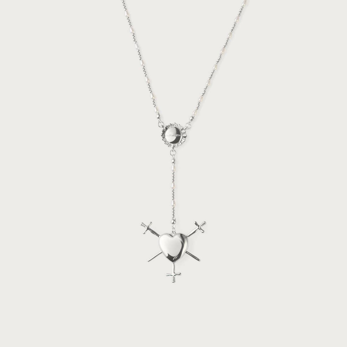 Fashion Retro Cross Shell Pearl Necklace_CWMM5327