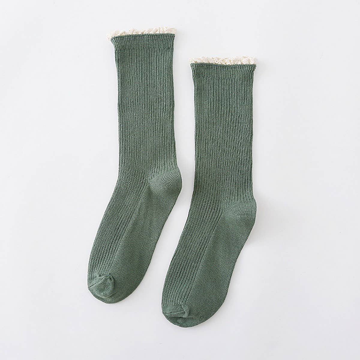 AUTUMN AND WINTER STRIPED LACE WOMEN'S SOCKS_CWMS0994