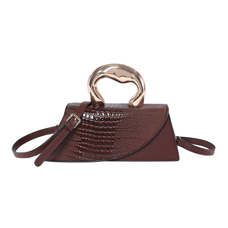 Stone-patterned retro crossbody small square bag
