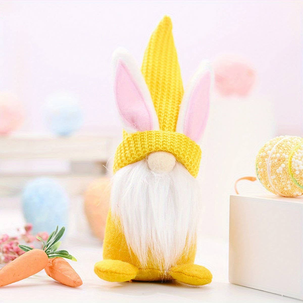EASTER BUNNY DWARF DOLL ELF FIGURINE ORNAMENTS